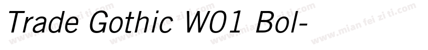 Trade Gothic W01 Bol字体转换